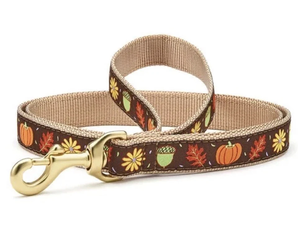 Up Country  Dog Puppy Design Leash  Made In USA  Fall Harvest Time  4 6 Foot - Image 1 of 4