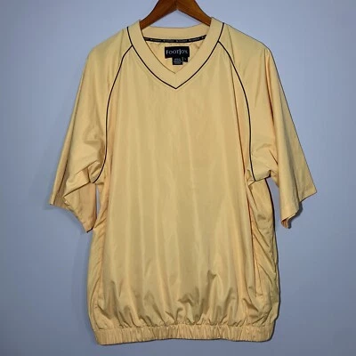 Footjoy Pullover Para Hombres Grande Amarillo Golf Cortavientos Manga Corta Bolsillos con Cremallera Foto 1 de 4