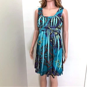 Ärmelloses Kleid komplett gefüttert cool bequem lässig Street Style gestempelt Design - Bild 1 von 5