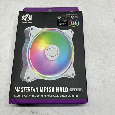 Cooler Master MasterFan MF120 Halo White Edition Duo-Ring Addressable RGB - Image 1 of 2