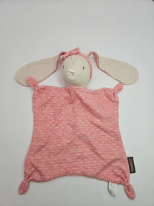 Demdaco Hugs & Kisses Pink Bunny Lovey Security Blanket Rattle 12" X 9" - Picture 1 of 8