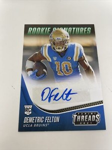 2021 Panini Chronicles Draft Picks Green Demetric Felton #TS-DMF Rookie Auto RC