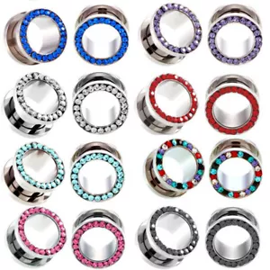 1PZ Spine Penzolare Tunnel Carne Penzolare Tunnel Carne Argento Moda Regalo Orecchio - Foto 1 di 18
