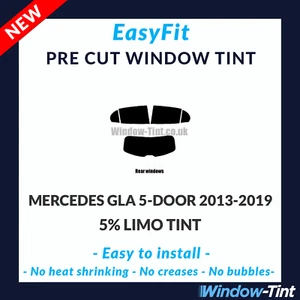 EasyFit Static Pre Cut Window Tint For Mercedes GLA 5-door 2013- - 5% Limo Rear - Picture 1 of 3