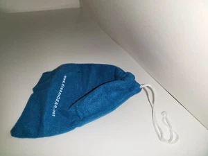 NEW Blue Drawstring 5 x 7 Travel Bag Sack Felt Purse Pouch Draw String #i2 - Picture 1 of 4