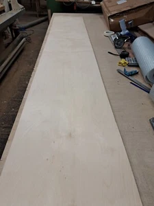 Birch Veneer - 1 NATURAL WOOD Sheet - 2520mm x 420mm - Picture 1 of 6