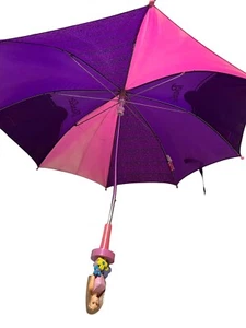 Barbie Girls' Pink Umbrella Vintage 2002 Works Fine READ - Picture 1 of 17