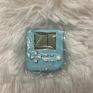 Mini Game Player Keychain Blue Retro Handheld Console Key Ring Toy Gamer Gifts - Picture 1 of 5