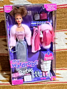 1999 BARBIE DOLL MY WARDROBE FASHIONS Blonde MINT DOLL & CLOTHS NEWnBOX SEALED!! - Picture 1 of 9