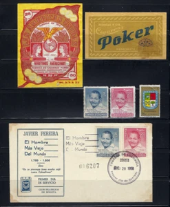 TABACCO OF  SANTANDER.-'MARITIMOS AMERICANOS.- CIGARROS POKER- ECOLOMBIA. F.D.C. - Picture 1 of 2