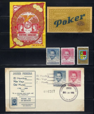 TABACCO OF  SANTANDER.-'MARITIMOS AMERICANOS.- CIGARROS POKER- ECOLOMBIA. F.D.C. - Image 1 of 2