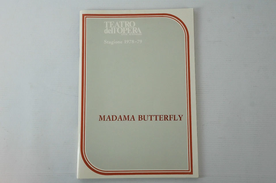 Madama Butterfly Teatro dell´Opera 1978/79 mit Theaterkarte Programmheft (85) - Bild 1 von 4