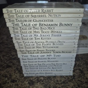 Vintage Peter Rabbit Books Complete Set 23 Books HC Beatrix Potter F Warne Co. - Bild 1 von 7
