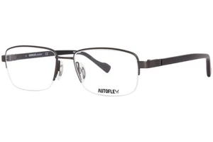 Flexon Autoflex 116 033 Eyeglasses Men's Gunmetal Semi Rim Rectangle Shape 54mm - Picture 1 of 5