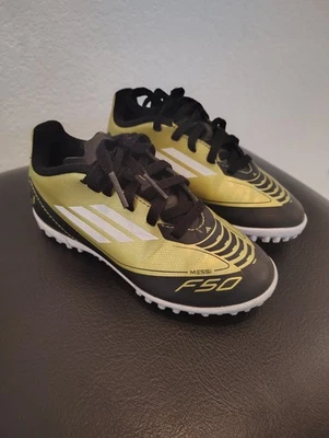 Adidas Messi F50 League Kids Toddler Turf Soccer Shoes Gold IG9277 Size 11 - Image 1 of 4