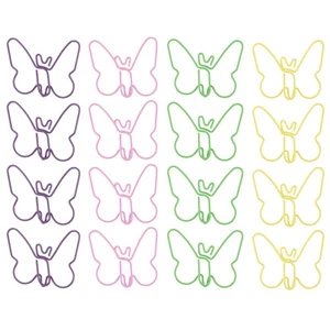 100 Pcs Butterfly Shape Paper Clip Cartoon Bookmarks Animal Lover Present - Picture 1 of 12