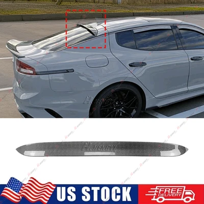 Alerón de techo trasero estilo fibra de carbono labio de ala de ventana para Kia Stinger 2018-2023 Foto 1 de 4