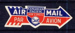 Vintage LUFTPOST ETIKETT - Bild 1 von 1