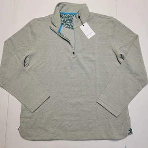 $188 New Robert Graham HOBSON Quarter Zip Pullover Men's MEDIUM M Seafoam Green - Picture 1 of 6