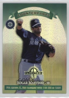1997 Donruss Limited Counterparts Exposure Edgar Martinez Todd Walker #65 HOF - Image 1 of 2