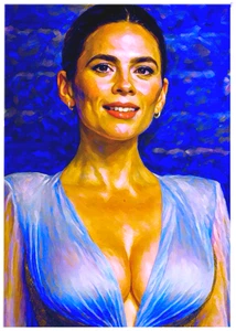 HAYLEY ATWELL * Custom ACEO * Fun Novelty * CELEBRITY * Art Card * ATC - Bild 1 von 2