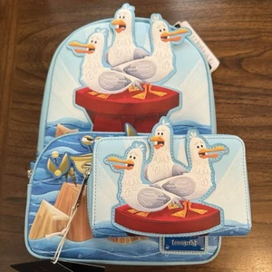 Disney Parks Finding Nemo Seagulls Mine Mine Loungefly Mini Backpack & Wallet - Picture 1 of 4