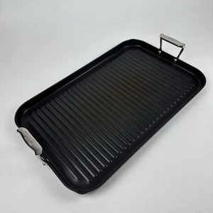All-Clad 13x20 Double Burner Grill Griddle Pan Nonstick Anodized Aluminum Ribbed - Picture 1 of 11