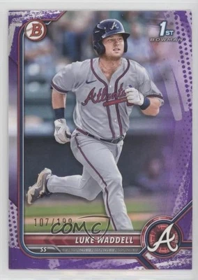 2022 Bowman Prospects Purple Pattern Border /199 Luke Waddell #BP-48 - Image 1 of 2