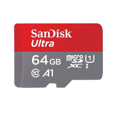 SanDisk Ultra 64GB UHS-I Class10 microSDXC Memory Card - Red - Image 1 of 2