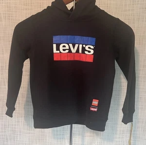 Levi Lego NWT Black Hoodie Sweatshirt Pullover Kids Unisex Sz 5 New $52 BxUV&W - Picture 1 of 5