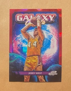2023-24 Topps Cosmic Chrome Jerry West Galaxy Greats Red Flare Refractor #2/5 - Picture 1 of 2