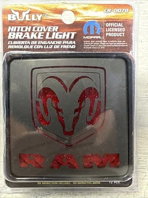 New Bully 2” Hitch Cover Brake Light Dodge Dodge Ram CR-007D 755-5223 NIP Sealed - Image 1 of 4