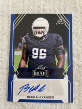 2022 Leaf Draft - Autographs #BA-BA1 Bear Alexander (AU, RC)
