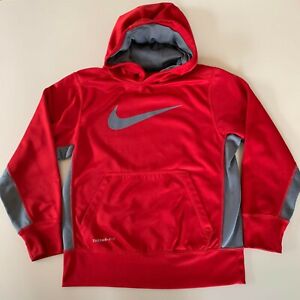 Nike Awesome Boys Red "THERMA-FIT" Hoodie Fleece Sweater. Size S. Soft-Comfy!  