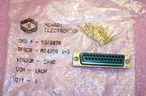 QTY (1) M24308/4-3 ITT 25 POSITION DSUB W/ PINS DB-25 NOS - Picture 1 of 2
