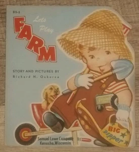 "Let's Play FARM"1951 Samuel Lowe Co. Kenosha Wisconsin~No.515-5 like new - Picture 1 of 8