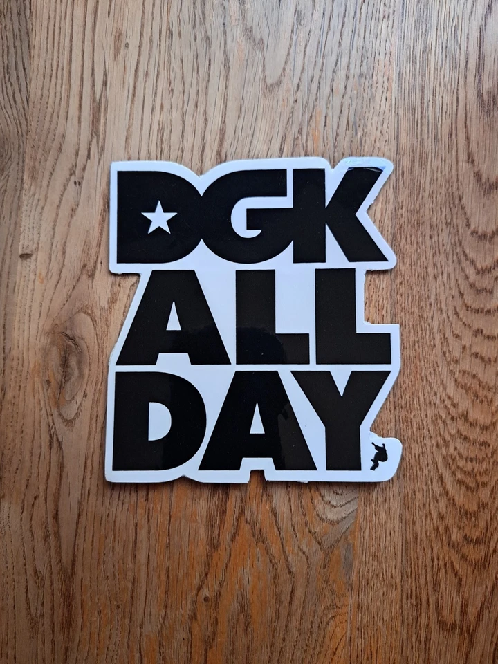 DGK SKATEBOARDS DIRTY GHETTO KIDS VINTAGE THE ALL DAY LOGO SKATEBOARD STICKER