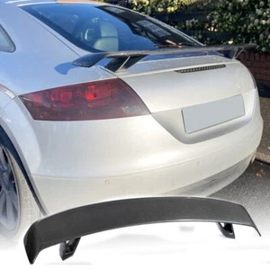 Real Carbon Fiber Rear Trunk Spoiler Wing For Audi TT MK2 TTS 8J A5 A6 A7 08-11 - Picture 1 of 12