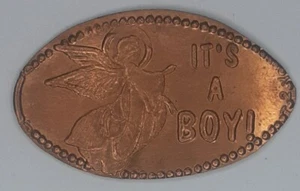 IT'S A BOY Elongated Copper Penny Cent Coin - Picture 1 of 2