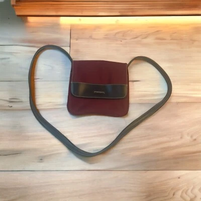 Nine West Women's crossbody purse Pocketbook Bag Maroon & Black - Image 1 of 4