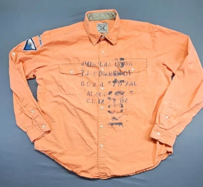 American Living Hombre Manga Larga Cuello Abotonado Camisa Talla XXL 100% Algodón Foto 1 de 4