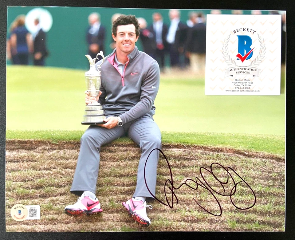ФОТОГРАФИЯ РОРИ МАКЛРОЙ С АВТОГРАФОМ 8X10 2011 США 2014 БРИТАНСКИЙ ОТКРЫТЫЙ PGA 2024 MASTER BAS A - Изображение 1 из 2