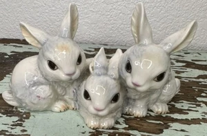Vintage Goebel Rabbits Bunnies Easter Figurine Germany "read" - Picture 1 of 20