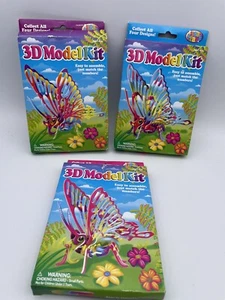 3 Lisa Frank Butterfly 3D Model Kit - Complete sets All 3 different - Picture 1 of 6