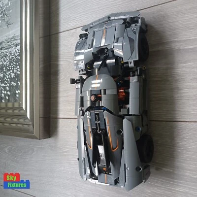 SKY FIXTURES Wandhalterung für Lego Koenigsegg Jesko Absolut 42173 42184 Halterung EDELSTAHL