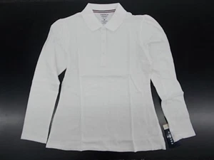 Polo manica lunga bianca uniforme/casual brindisi francese bambina taglia 16 -20 - Foto 1 di 6