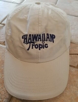 Gorra de Golf Hawaiian Tropic Clásica Caqui Playa Tropical Azul Bordado Correa Ajustable Foto 1 de 4