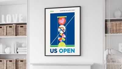 HOME DECOR US Open 2024 Theme Art Poster, Sport 2024 Poster, Wall Art, Gift