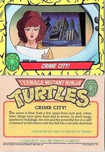 1989 Topps Teenage Mutant Ninja Turtles 2 Crime City