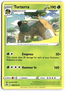 Pokemon TCG Torterra 008/172 Deck Exclusives Non-Holo Rare - Picture 1 of 1